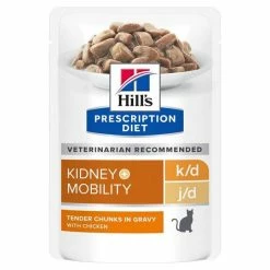 Hill's Prescription Diet Hill's Prescription Diet Feline K/D + Mobility 12 X 85 G -Alimentazione Gatto negozio 52742011561 1 prescription diet chat k d mobility sachet repas poulet