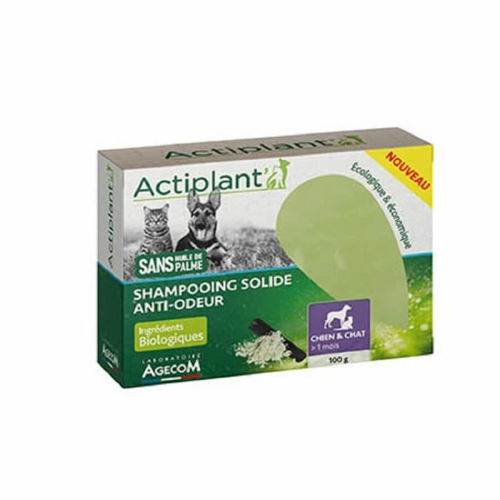 Actiplant Shampoo Solido Anti-Odore Per Cane E Gatto 100 G 1 Actiplant Shampoo Solido Anti-Odore Per Cane E Gatto 100 G