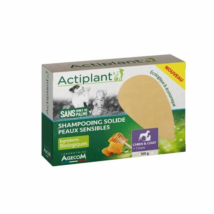 Actiplant Shampoo Solido Pelle Sensibile Per Cane E Gatto 100 G 1 Actiplant Shampoo Solido Pelle Sensibile Per Cane E Gatto 100 G