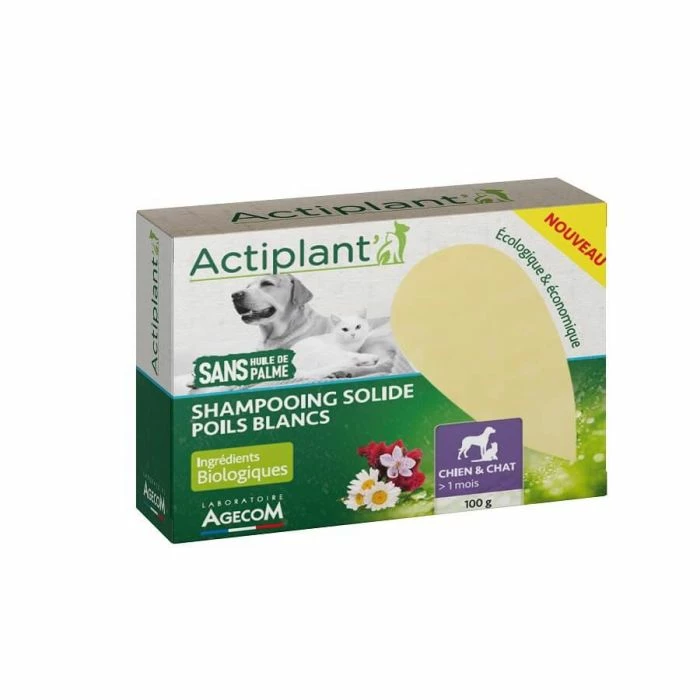 Actiplant Shampoo Solido Pelo Bianco Per Cane E Gatto 100 G 1 Actiplant Shampoo Solido Pelo Bianco Per Cane E Gatto 100 G