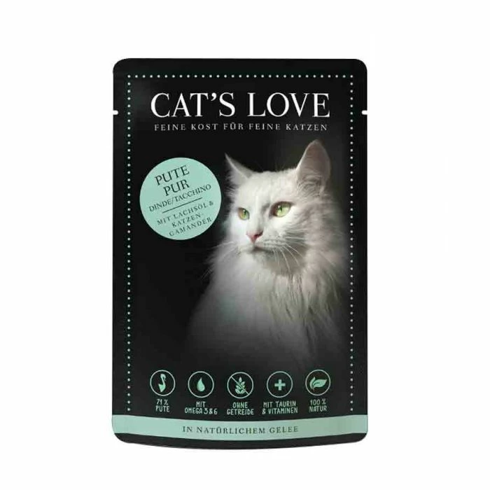 CAT'S LOVE Cat's Love Classic Tacchino Senza Cereali & Senza Glutine 12 X 85 G 1 CAT'S LOVE Cat's Love Classic Tacchino Senza Cereali & Senza Glutine 12 X 85 G