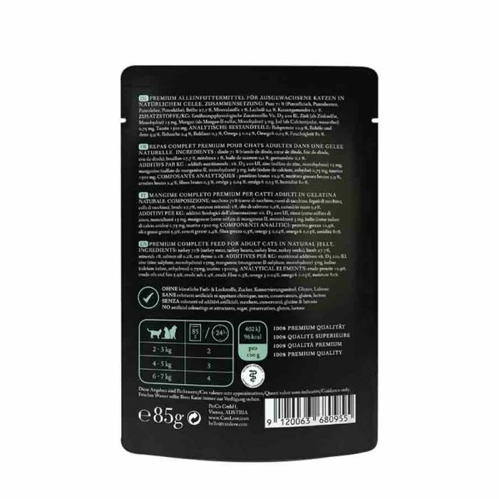 CAT'S LOVE Cat's Love Classic Tacchino Senza Cereali & Senza Glutine 12 X 85 G 2 CAT'S LOVE Cat's Love Classic Tacchino Senza Cereali & Senza Glutine 12 X 85 G - immagine 2