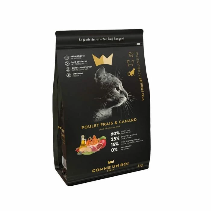 Comme Un Roi Gatto Sterilizzato Pollo Anatra 5 Kg 1 Comme Un Roi Gatto Sterilizzato Pollo Anatra 5 Kg