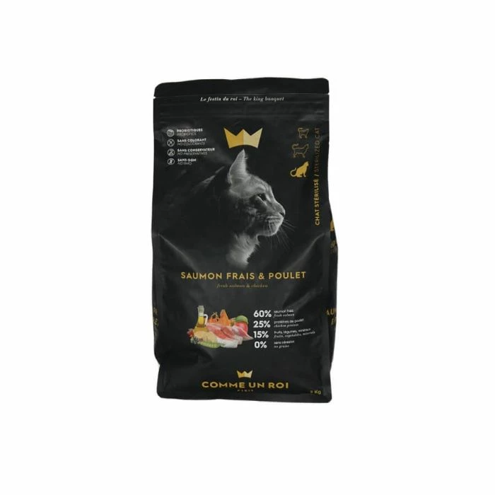 Comme Un Roi Gatto Sterilizzato Salmone Pollo 2 Kg 1 Comme Un Roi Gatto Sterilizzato Salmone Pollo 2 Kg