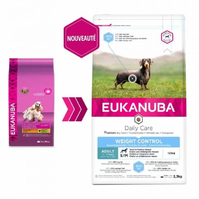 Eukanuba Daily Care Eukanuba Cane Daily Care Adult Overweight Taglia Piccola & Media Al Pollo 2.3 Kg 3 Eukanuba Daily Care Eukanuba Cane Daily Care Adult Overweight Taglia Piccola & Media Al Pollo 2.3 Kg - immagine 3