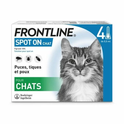Frontline Gatto Spot-on 4 Pipette -Alimentazione Gatto negozio frontline chat spot on 4 pipettes