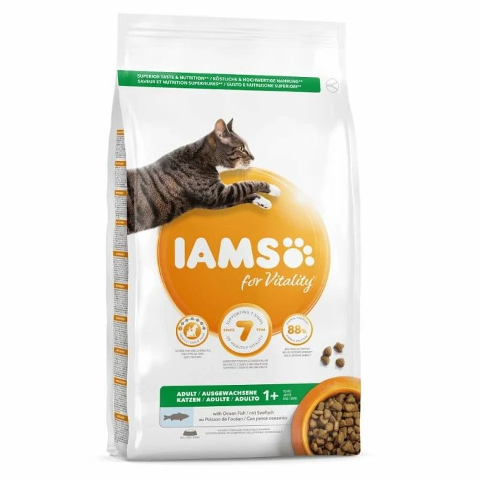 IAMS Vitality Crochette Gatto Adulto Pesce Dell'oceano 10 Kg 1 IAMS Vitality Crochette Gatto Adulto Pesce Dell'oceano 10 Kg