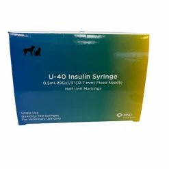 MSD Santé Animale MSD Siringhe Insulina U-40 0.5ml 29G 1/2" (Scatola Da 100)