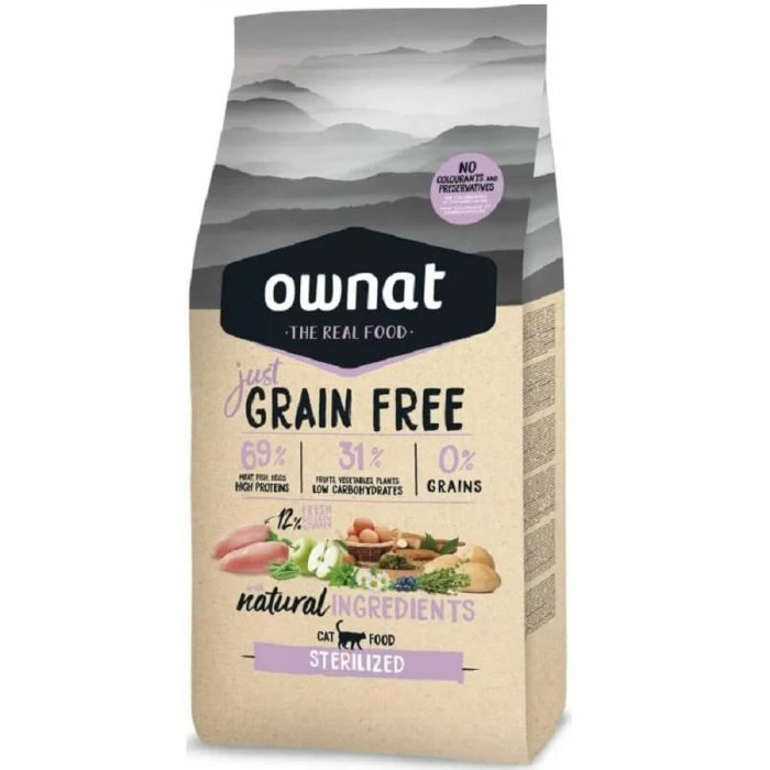 Ownat Grain Free Just Gatto Sterilizzato 3 Kg 1 Ownat Grain Free Just Gatto Sterilizzato 3 Kg