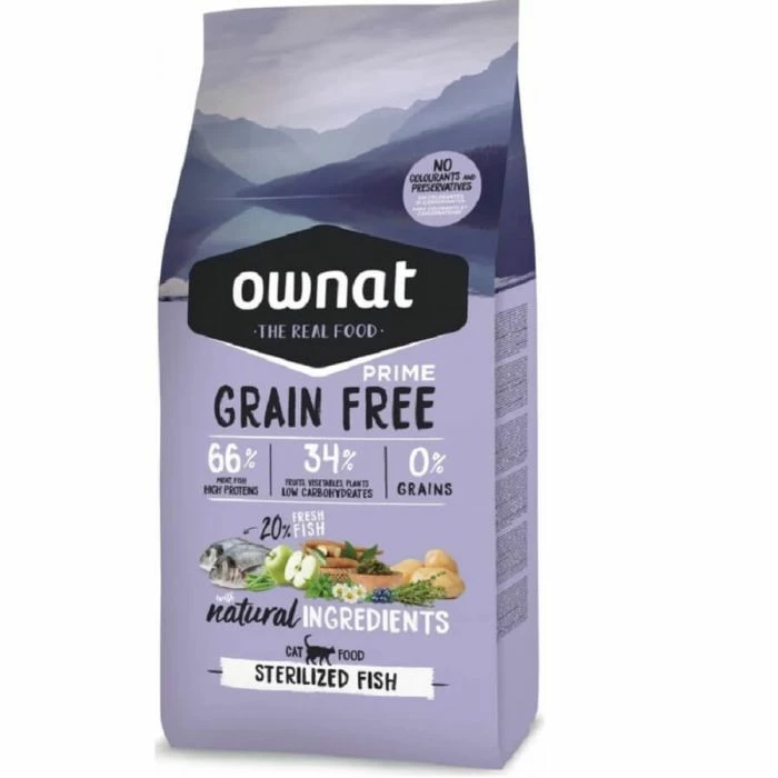 Ownat Grain Free Prime Per Gatto Sterilizzato Al Pesce 3 Kg 1 Ownat Grain Free Prime Per Gatto Sterilizzato Al Pesce 3 Kg
