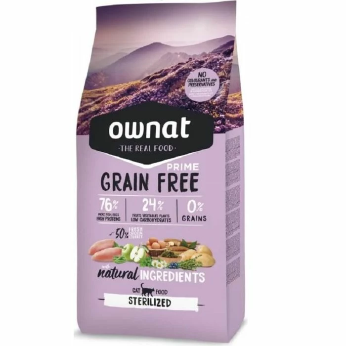 Ownat Grain Free Prime Per Gatto Sterilizzato 3 Kg 1 Ownat Grain Free Prime Per Gatto Sterilizzato 3 Kg