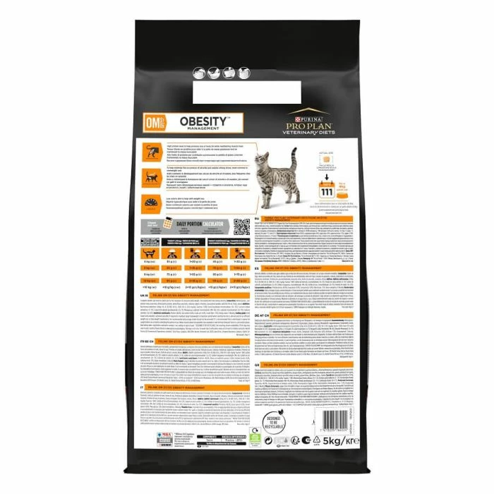 Purina Proplan PPVD Feline Obesity OM 5 Kg 2 Purina Proplan PPVD Feline Obesity OM 5 Kg - immagine 2