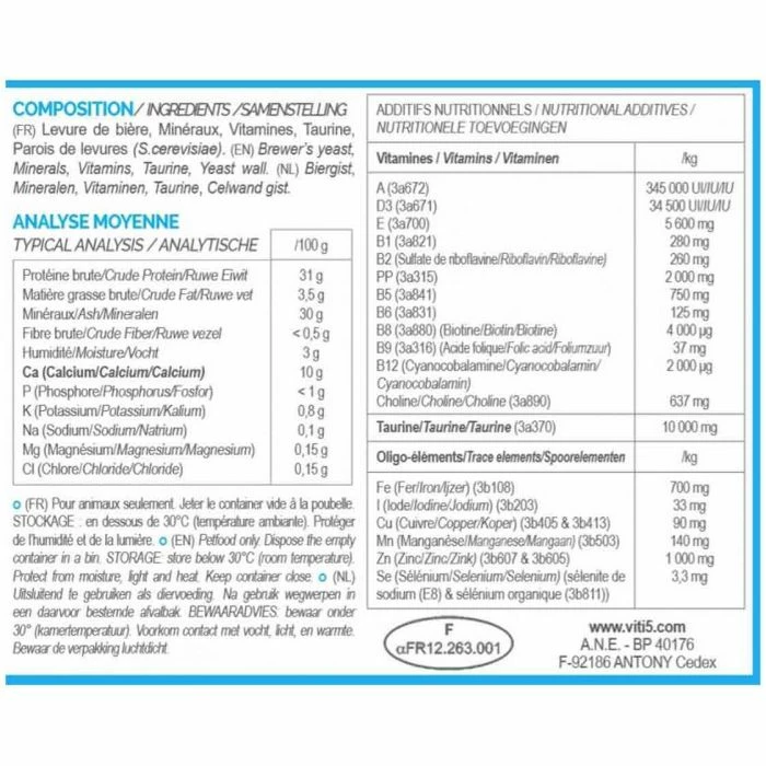 VIT'i5 Vit'I5 Bleu Polvere Per Cane & Gatto > 8 Ans 600 G 2 VIT'i5 Vit'I5 Bleu Polvere Per Cane & Gatto > 8 Ans 600 G - immagine 2