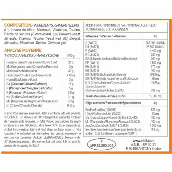 VIT'i5 Vit'I5 Orange Polvere Gatto & Cane < 8 Anni 600 G 3 VIT'i5 Vit'I5 Orange Polvere Gatto & Cane < 8 Anni 600 G - immagine 3